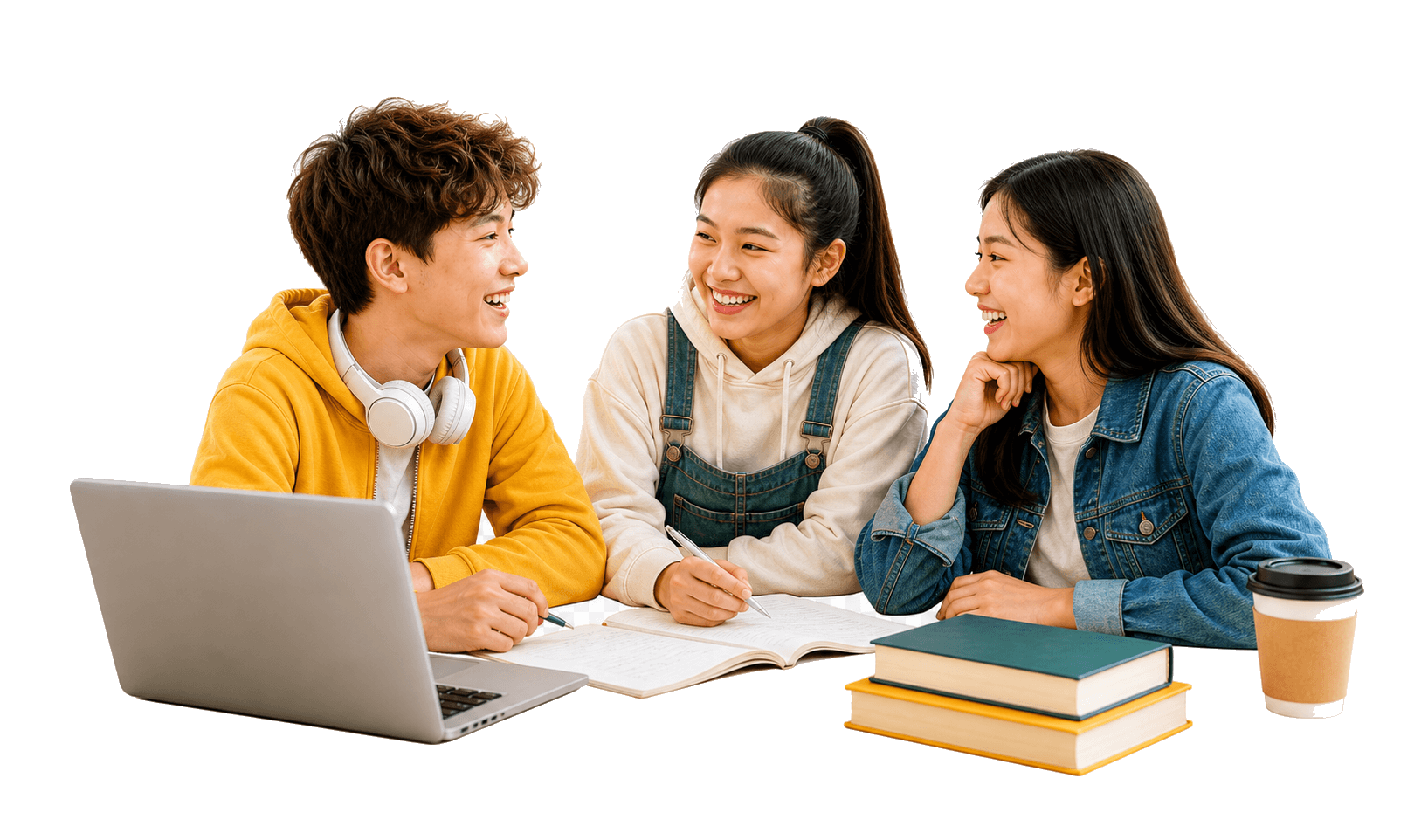 Students smiling and practicing together